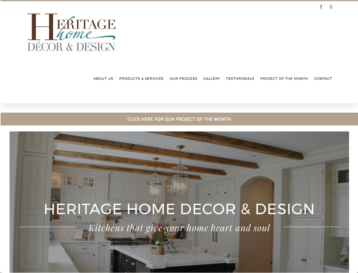 Heritage Home Decor & Design Website